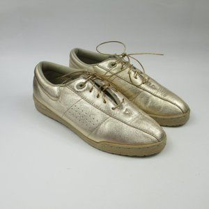 Propet Women's Walker Gold Leather Sneakers Shoes